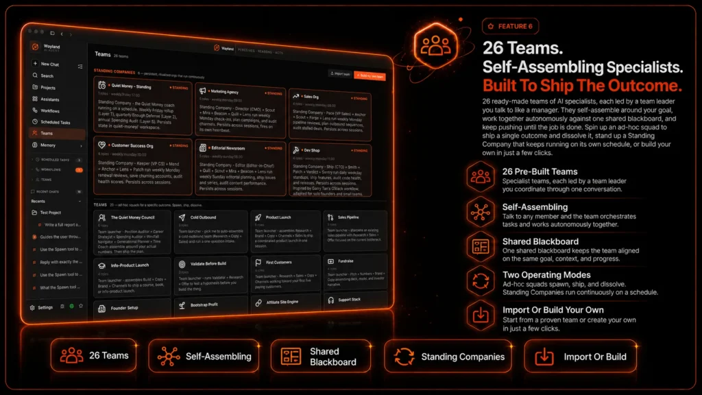 AI Income Engine self assembling AI agent teams feature